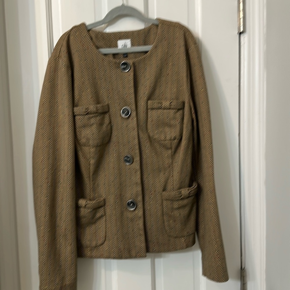 Women's Cabi brown herringbone speckled Penny blazer jacket Size medium
